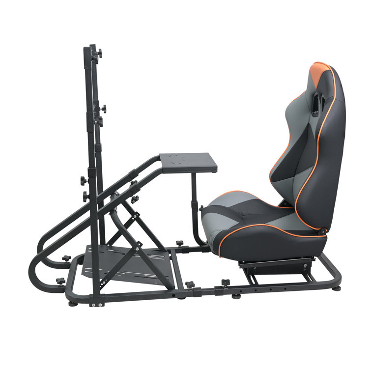 Inbox Zero Reclining Ergonomic PC & Racing Game Chair with Simulator
